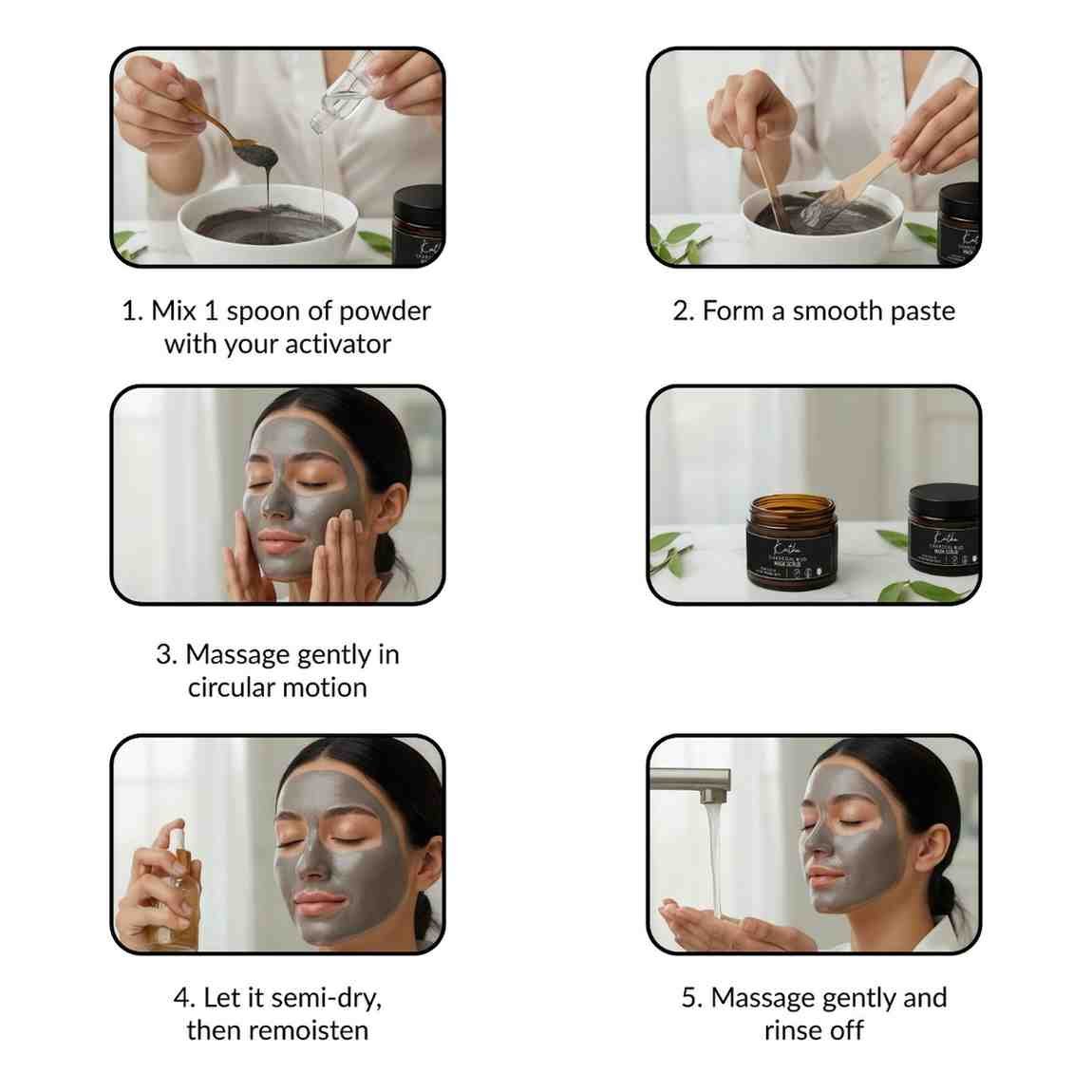 charcoal mud mask scrub