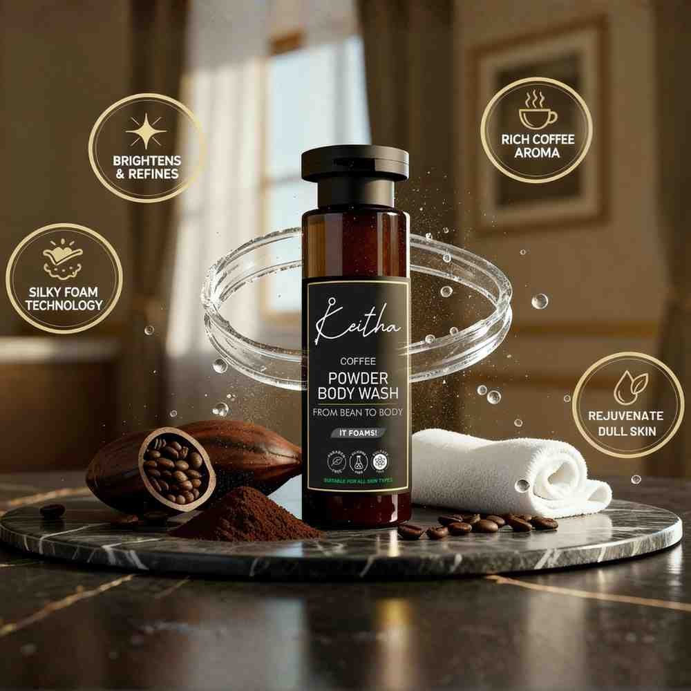 coffee powder body wash