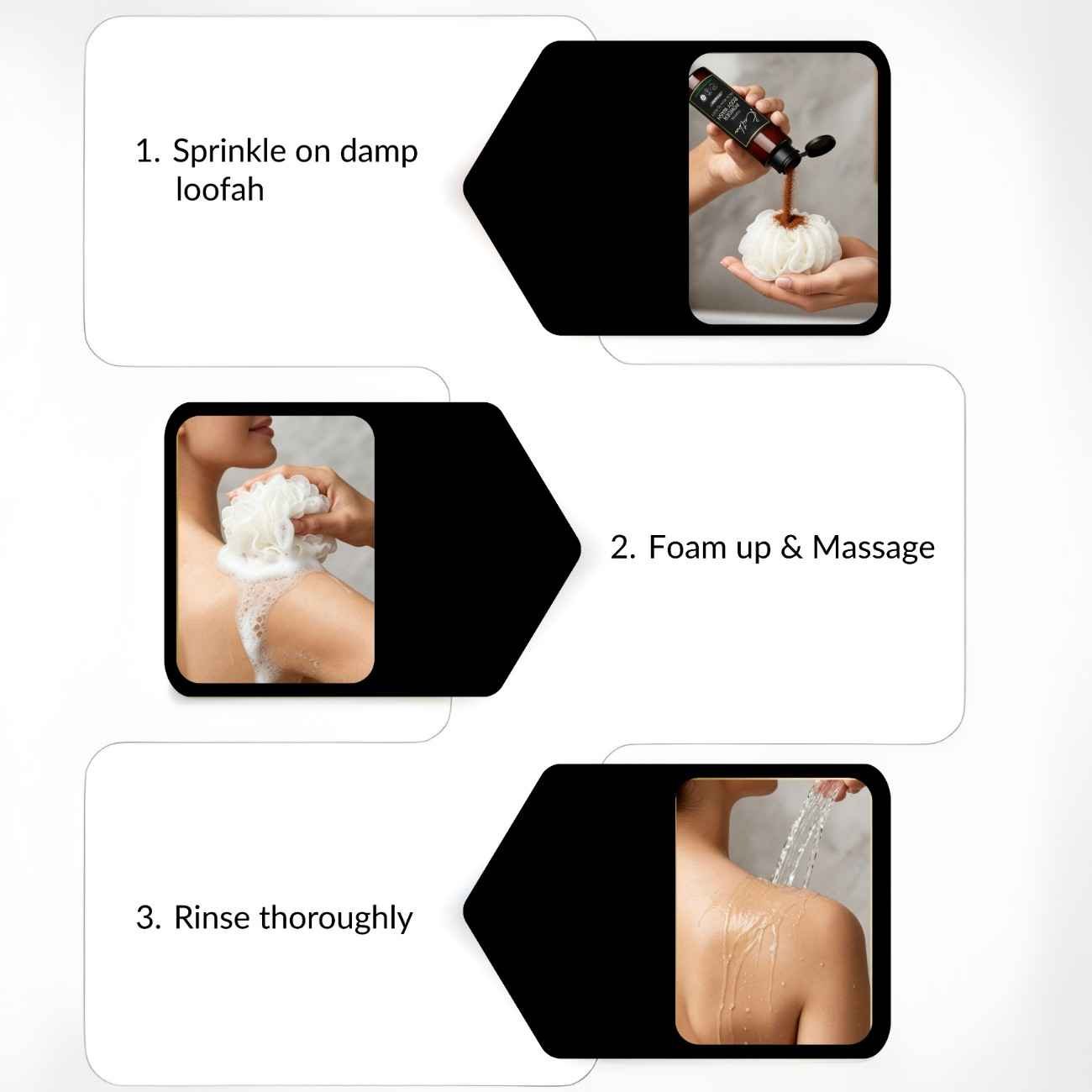 coffee powder body wash